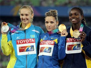 Легкая атлетика: Ольга Саладуха - чемпионка мира в тройном прыжке