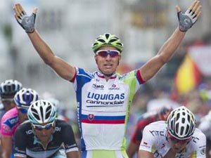 Велоспорт: Словак Саган выиграл 12-й этап «Вуэльты»; Густов – 97-й